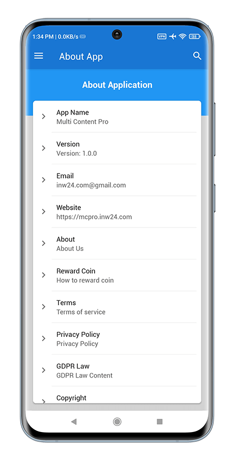 Multi Content Pro (Application and Website)
