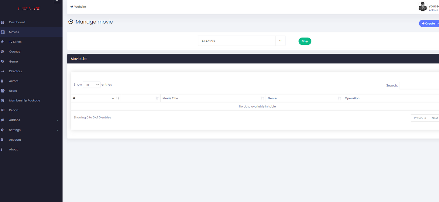 CINEMA SYNC Movie Subscription Portal Cms 2024